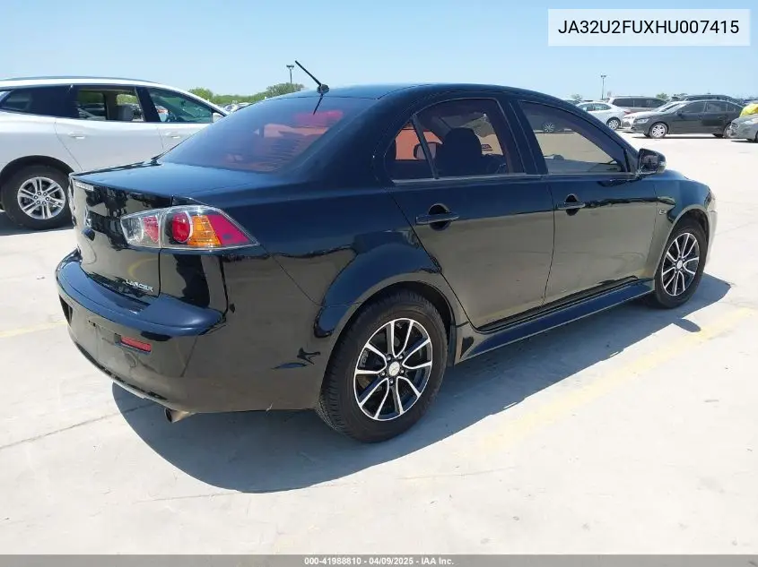 2017 Mitsubishi Lancer Es/Le VIN: JA32U2FUXHU007415 Lot: 41988810