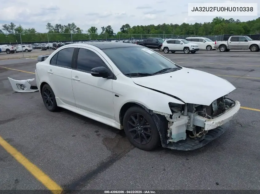 2017 Mitsubishi Lancer Le VIN: JA32U2FU0HU010338 Lot: 42062306