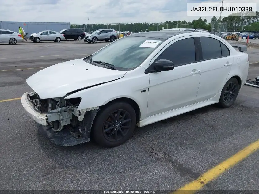 2017 Mitsubishi Lancer Le VIN: JA32U2FU0HU010338 Lot: 42062306