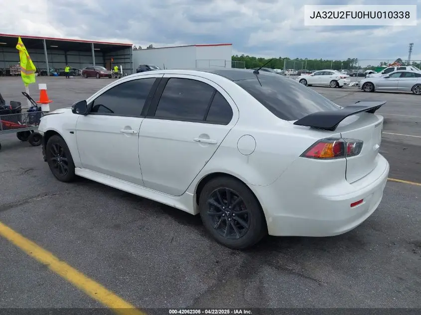 2017 Mitsubishi Lancer Le VIN: JA32U2FU0HU010338 Lot: 42062306