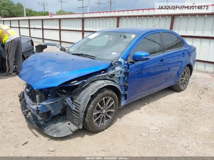 2017 Mitsubishi Lancer Es VIN: JA32U2FU7HU014872 Lot: 42118954