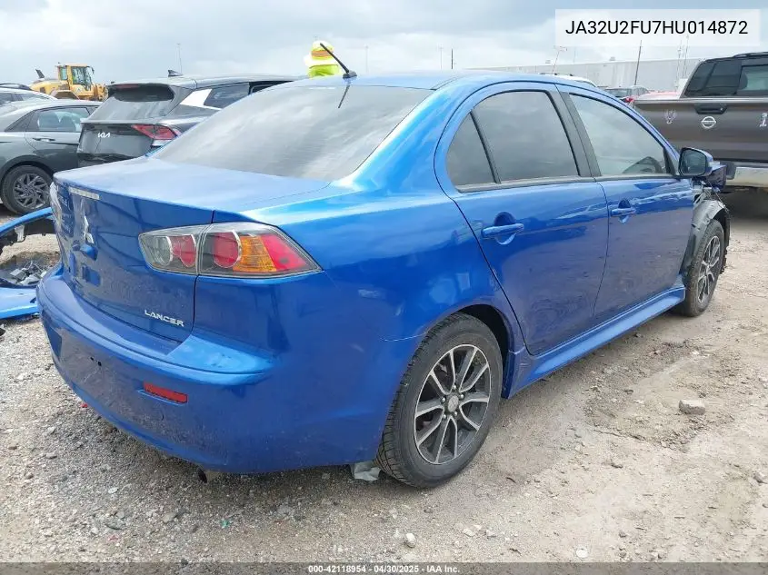 2017 Mitsubishi Lancer Es VIN: JA32U2FU7HU014872 Lot: 42118954