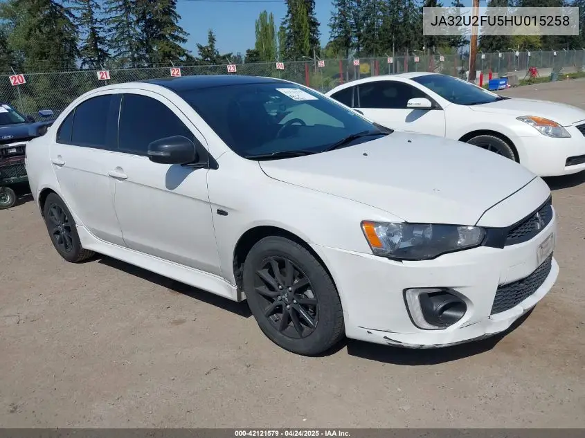 2017 Mitsubishi Lancer Le VIN: JA32U2FU5HU015258 Lot: 42121579