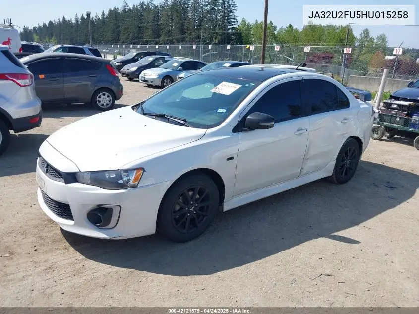 2017 Mitsubishi Lancer Le VIN: JA32U2FU5HU015258 Lot: 42121579