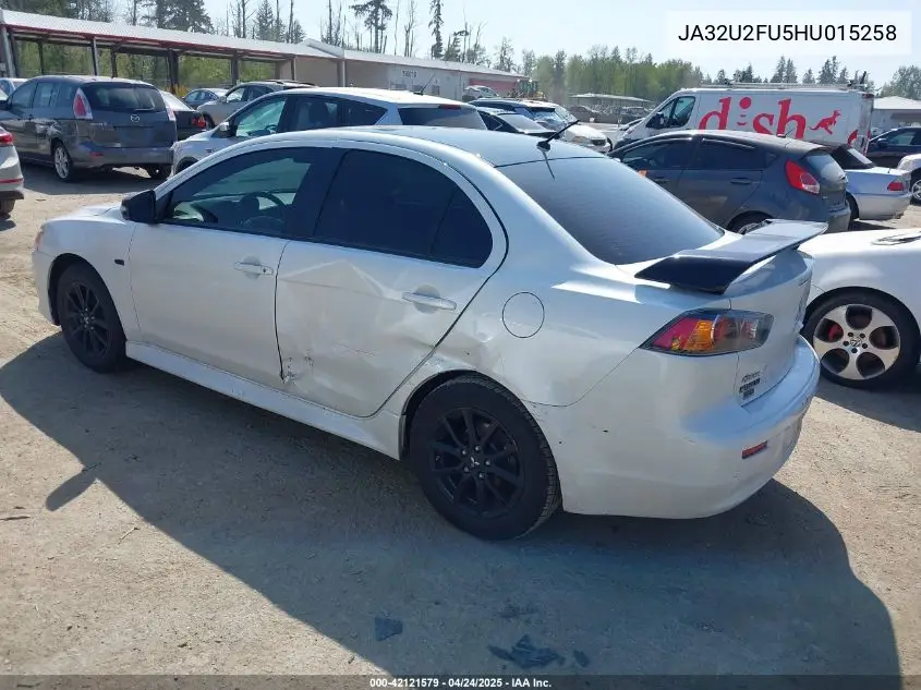 2017 Mitsubishi Lancer Le VIN: JA32U2FU5HU015258 Lot: 42121579
