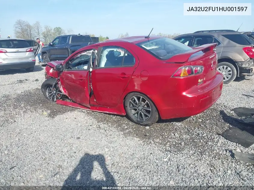 2017 Mitsubishi Lancer Es VIN: JA32U2FU1HU001597 Lot: 42133354