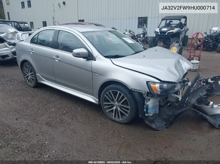 2017 Mitsubishi Lancer Es/Se/Sel VIN: JA32V2FW9HU000714 Lot: 42152502