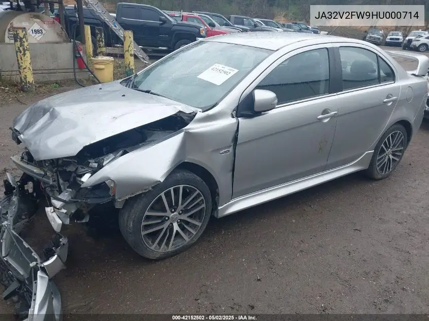2017 Mitsubishi Lancer Es/Se/Sel VIN: JA32V2FW9HU000714 Lot: 42152502