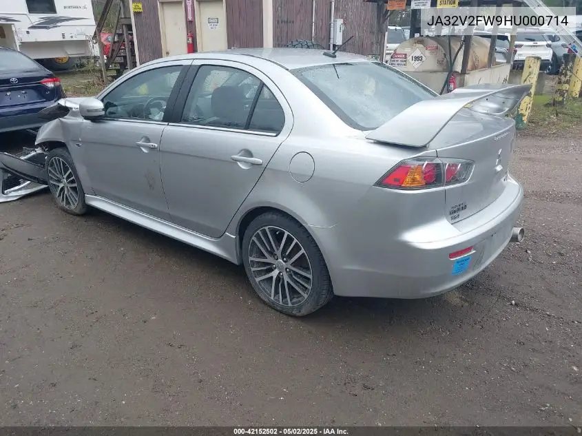 2017 Mitsubishi Lancer Es/Se/Sel VIN: JA32V2FW9HU000714 Lot: 42152502
