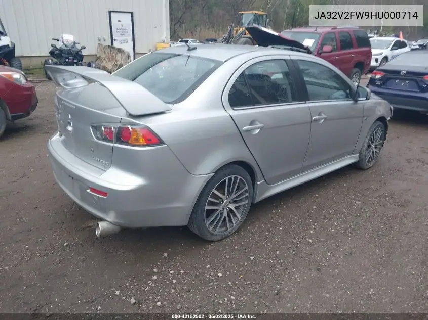 2017 Mitsubishi Lancer Es/Se/Sel VIN: JA32V2FW9HU000714 Lot: 42152502