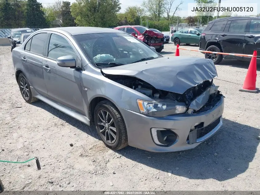 2017 Mitsubishi Lancer Es VIN: JA32U2FU3HU005120 Lot: 42217062