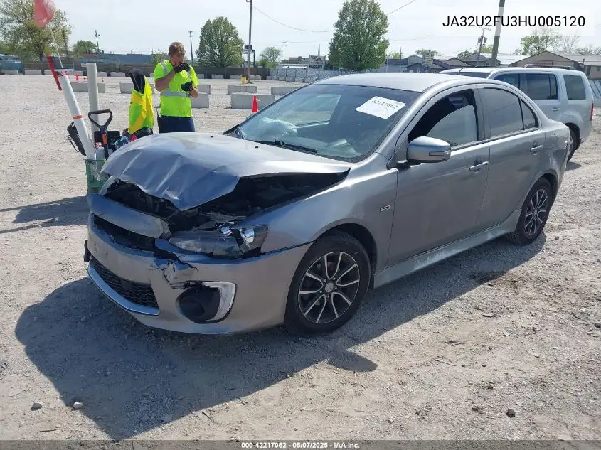 2017 Mitsubishi Lancer Es VIN: JA32U2FU3HU005120 Lot: 42217062