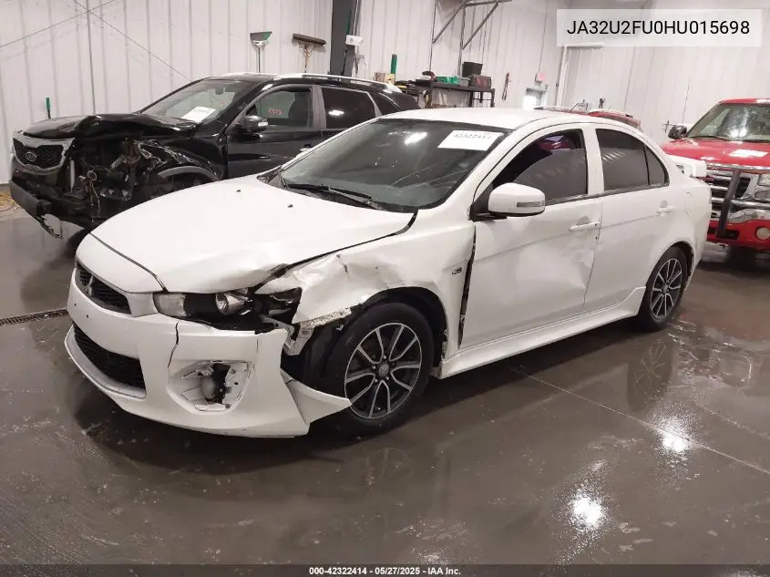 2017 Mitsubishi Lancer Es VIN: JA32U2FU0HU015698 Lot: 42322414