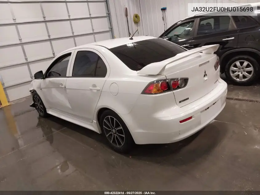 2017 Mitsubishi Lancer Es VIN: JA32U2FU0HU015698 Lot: 42322414