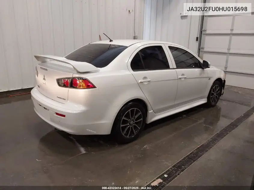 2017 Mitsubishi Lancer Es VIN: JA32U2FU0HU015698 Lot: 42322414