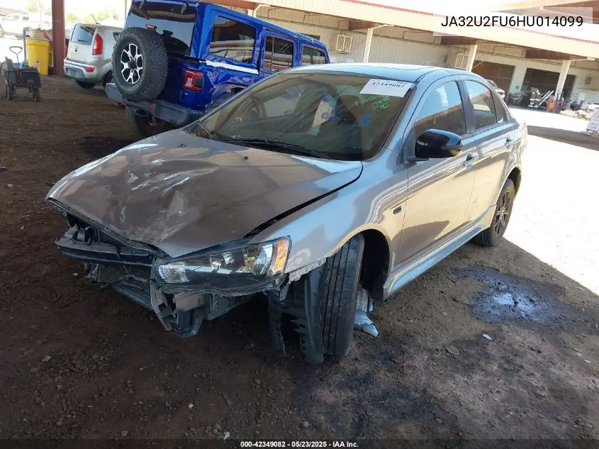2017 Mitsubishi Lancer Le VIN: JA32U2FU6HU014099 Lot: 42349082