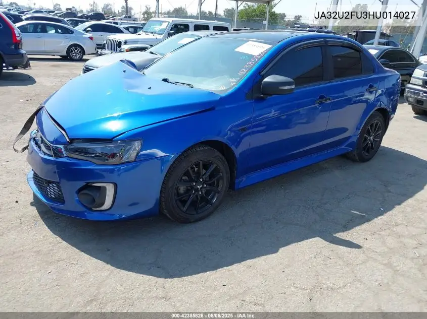 2017 Mitsubishi Lancer Le VIN: JA32U2FU3HU014027 Lot: 42385826