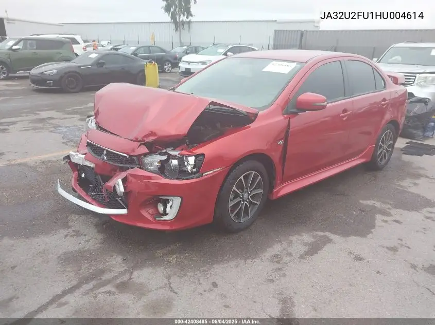 2017 Mitsubishi Lancer Es/Le VIN: JA32U2FU1HU004614 Lot: 42408485