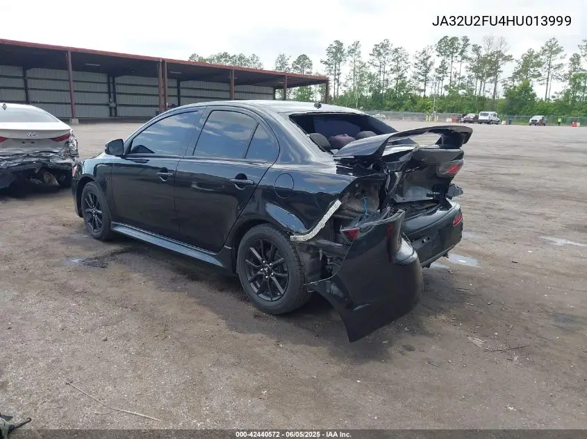 2017 Mitsubishi Lancer Le VIN: JA32U2FU4HU013999 Lot: 42440572
