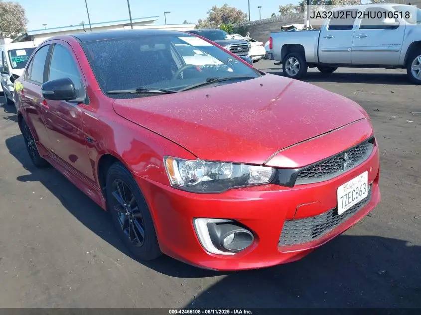 2017 Mitsubishi Lancer Es/Le VIN: JA32U2FU2HU010518 Lot: 42466108