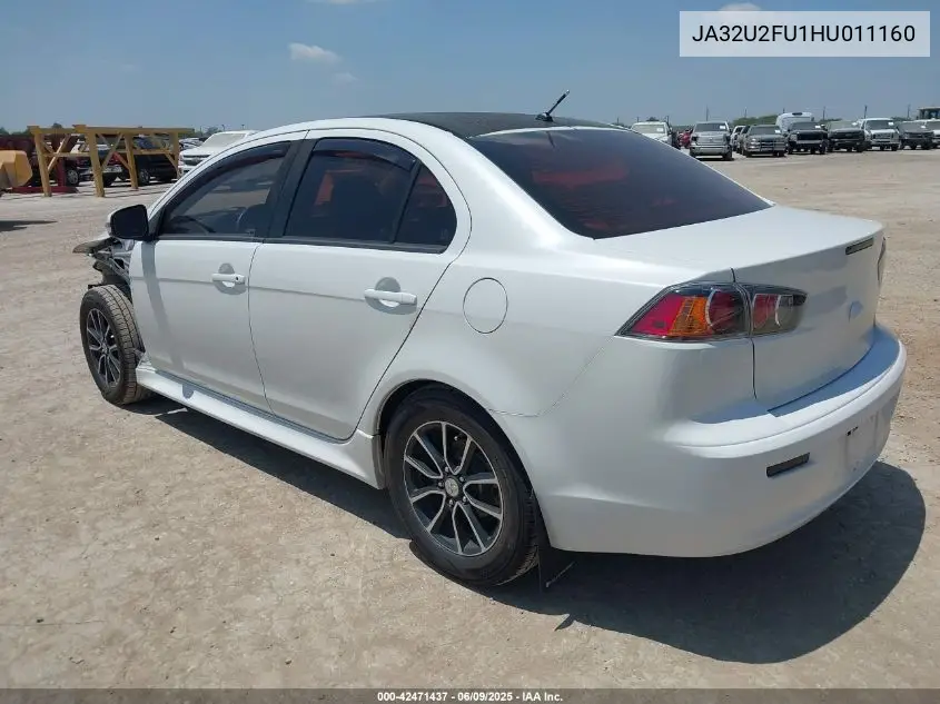 2017 Mitsubishi Lancer Es VIN: JA32U2FU1HU011160 Lot: 42471437