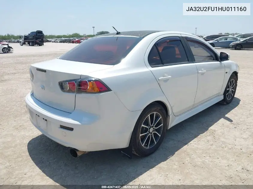 2017 Mitsubishi Lancer Es VIN: JA32U2FU1HU011160 Lot: 42471437