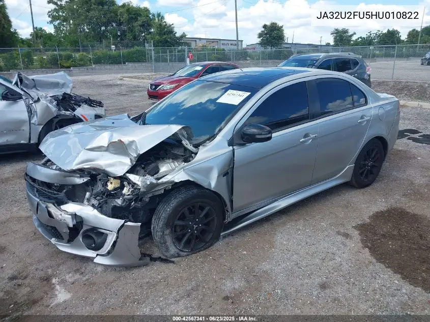 2017 Mitsubishi Lancer Es/Le VIN: JA32U2FU5HU010822 Lot: 42567341