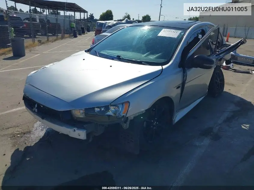 2017 Mitsubishi Lancer Le VIN: JA32U2FU0HU011005 Lot: 42595311