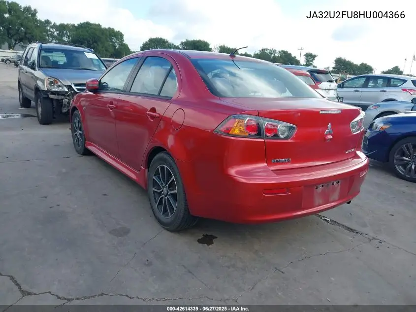 2017 Mitsubishi Lancer Es VIN: JA32U2FU8HU004366 Lot: 42614339
