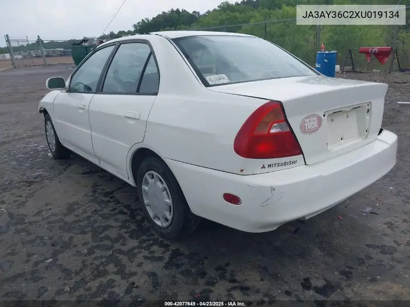 1999 Mitsubishi Mirage Ls VIN: JA3AY36C2XU019134 Lot: 42077649