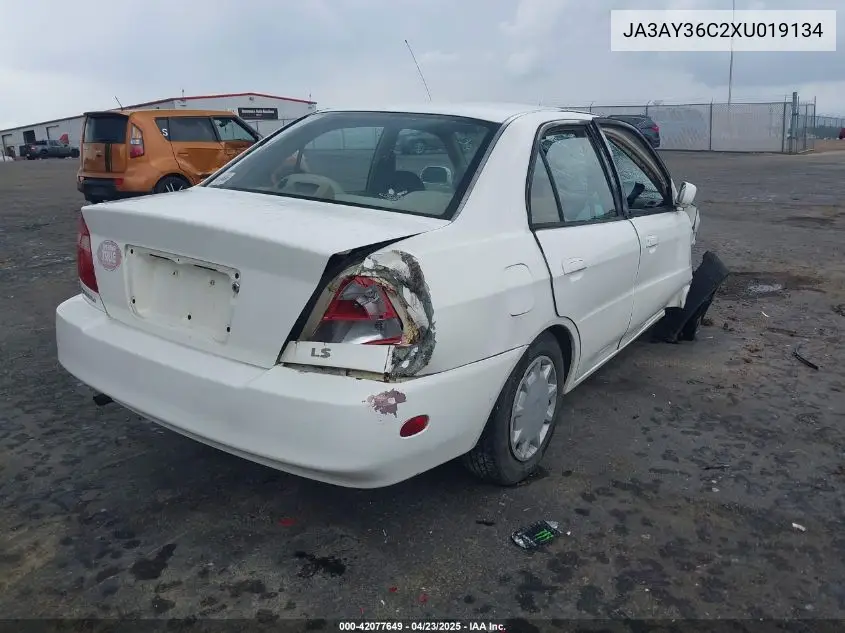 1999 Mitsubishi Mirage Ls VIN: JA3AY36C2XU019134 Lot: 42077649