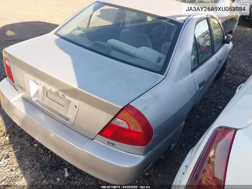 1999 Mitsubishi Mirage De VIN: JA3AY26A9XU053984 Lot: 42136918