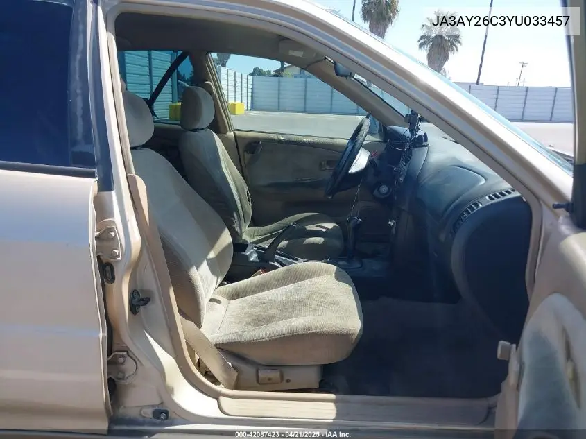 2000 Mitsubishi Mirage De VIN: JA3AY26C3YU033457 Lot: 42087423