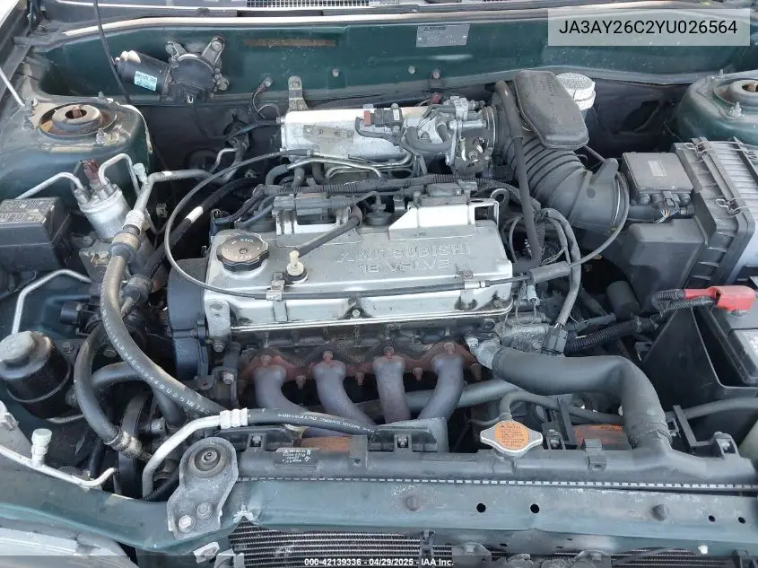 2000 Mitsubishi Mirage De VIN: JA3AY26C2YU026564 Lot: 42139336