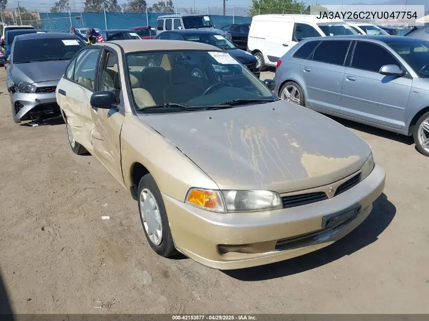 2000 Mitsubishi Mirage De VIN: JA3AY26C2YU047754 Lot: 42153577