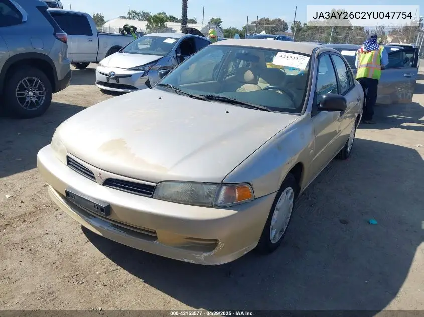 2000 Mitsubishi Mirage De VIN: JA3AY26C2YU047754 Lot: 42153577