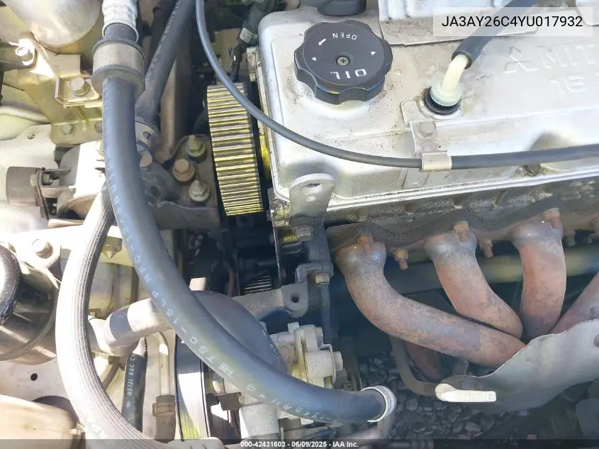 2000 Mitsubishi Mirage De VIN: JA3AY26C4YU017932 Lot: 42431603