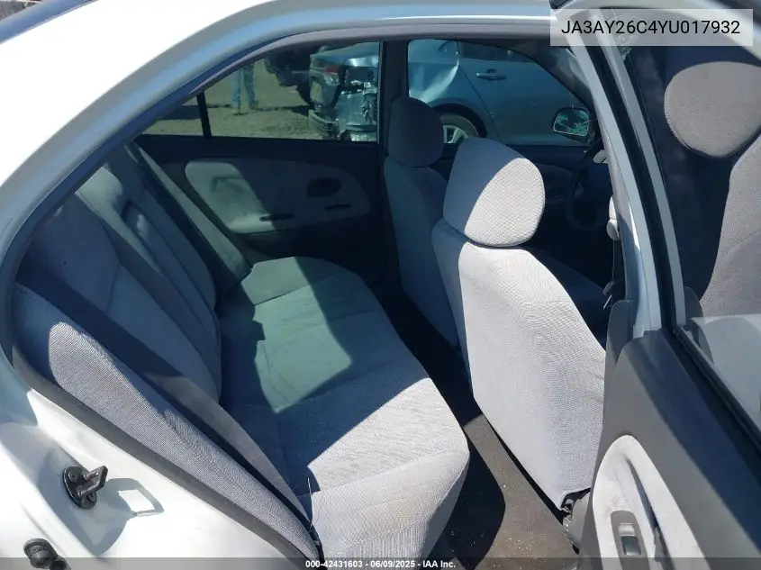 2000 Mitsubishi Mirage De VIN: JA3AY26C4YU017932 Lot: 42431603