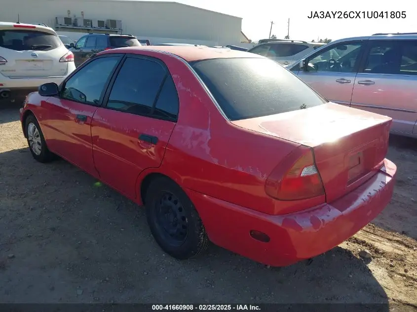 2001 Mitsubishi Mirage Es VIN: JA3AY26CX1U041805 Lot: 41660908