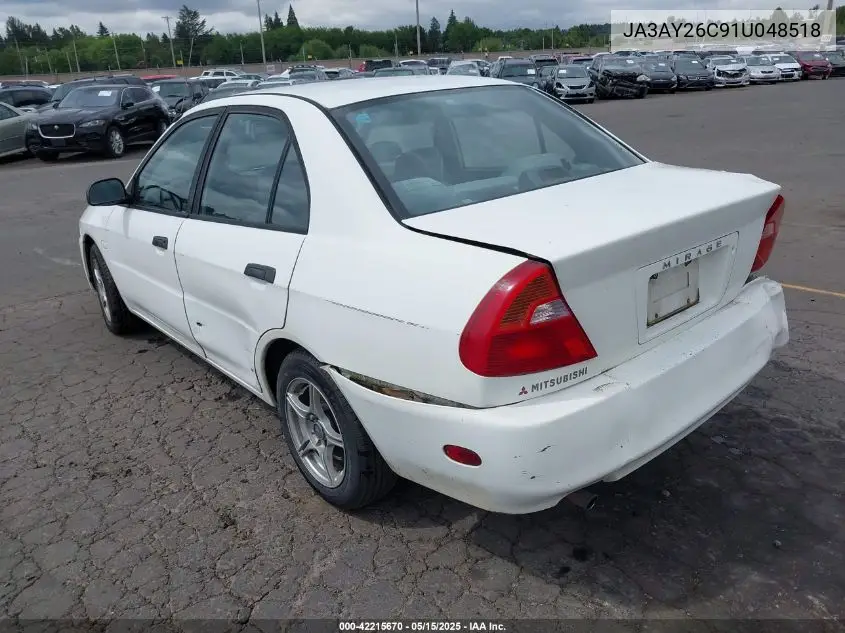 2001 Mitsubishi Mirage Es VIN: JA3AY26C91U048518 Lot: 42215670