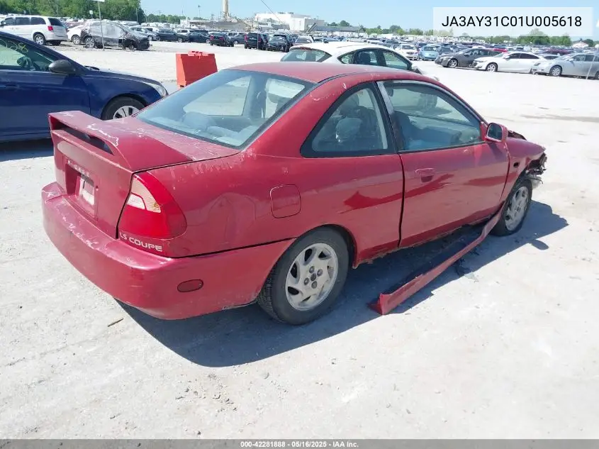 2001 Mitsubishi Mirage Ls VIN: JA3AY31C01U005618 Lot: 42281888