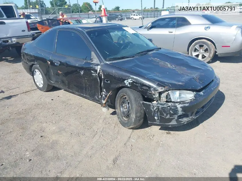 2001 Mitsubishi Mirage De VIN: JA3AY11AX1U005791 Lot: 42330594