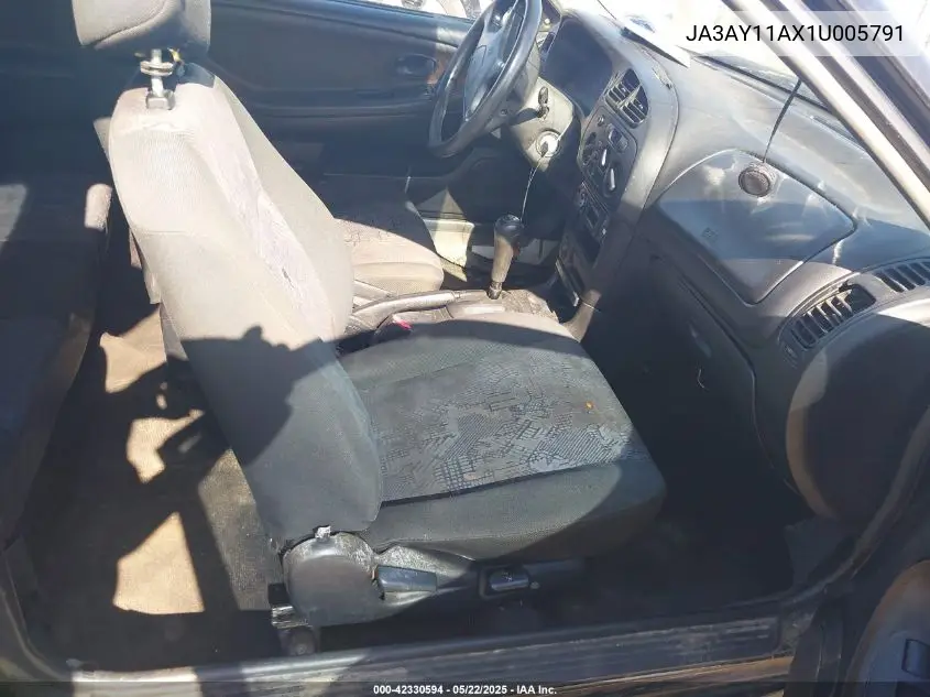2001 Mitsubishi Mirage De VIN: JA3AY11AX1U005791 Lot: 42330594