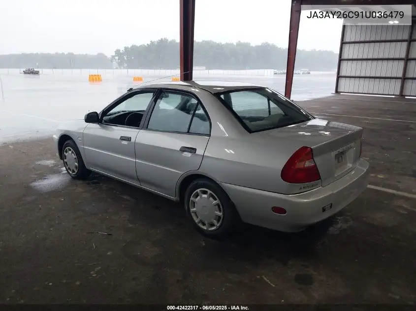 2001 Mitsubishi Mirage Es VIN: JA3AY26C91U036479 Lot: 42422317