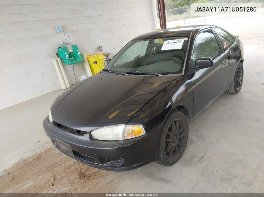 2001 Mitsubishi Mirage De VIN: JA3AY11A71U051286 Lot: 42510679