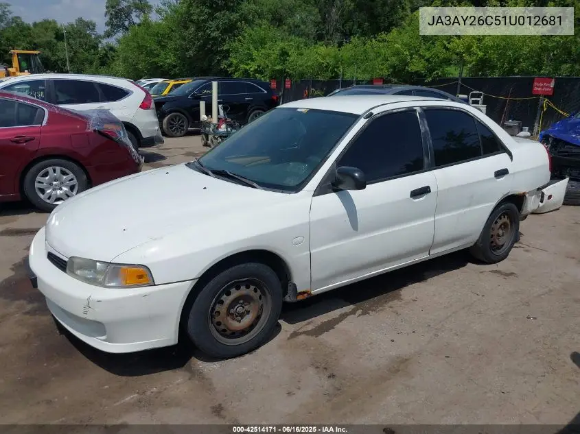 2001 Mitsubishi Mirage Es VIN: JA3AY26C51U012681 Lot: 42514171