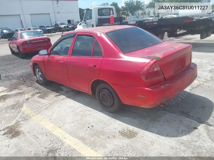 2001 Mitsubishi Mirage Ls VIN: JA3AY36C31U011227 Lot: 42531046