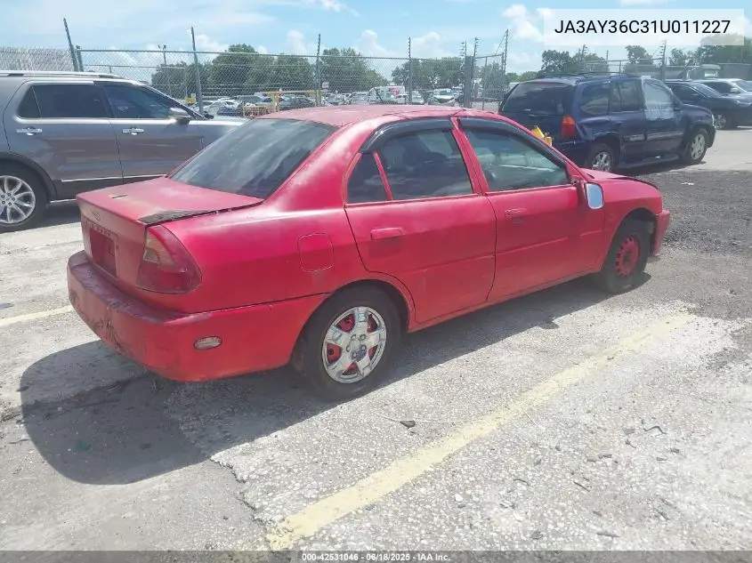2001 Mitsubishi Mirage Ls VIN: JA3AY36C31U011227 Lot: 42531046