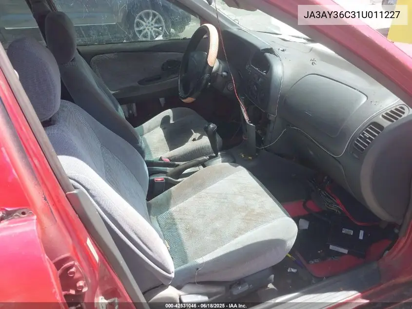 2001 Mitsubishi Mirage Ls VIN: JA3AY36C31U011227 Lot: 42531046