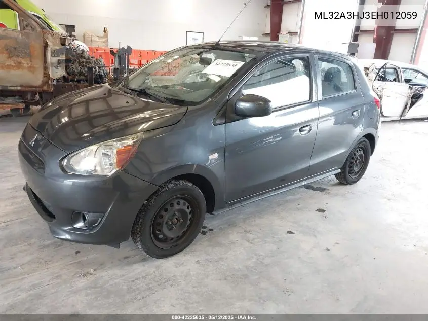 2014 Mitsubishi Mirage De VIN: ML32A3HJ3EH012059 Lot: 42225635